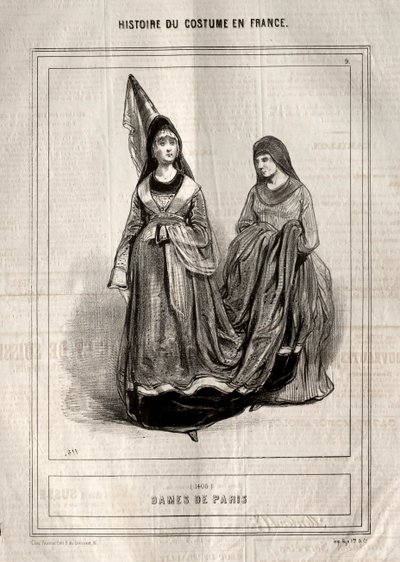 Historia del traje en Francia: Damas de París de Paul Gavarni