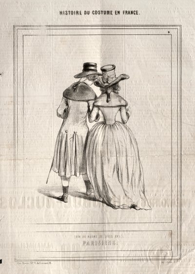Historia del traje en Francia: Parisinos de Paul Gavarni