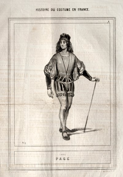 Histórico del Traje en Francia: Página de Paul Gavarni