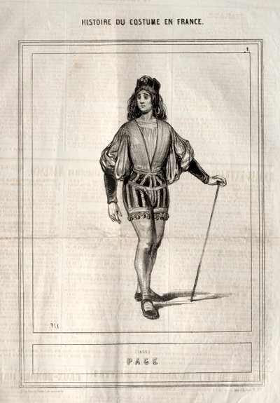 Histórico del Traje en Francia: Página de Paul Gavarni