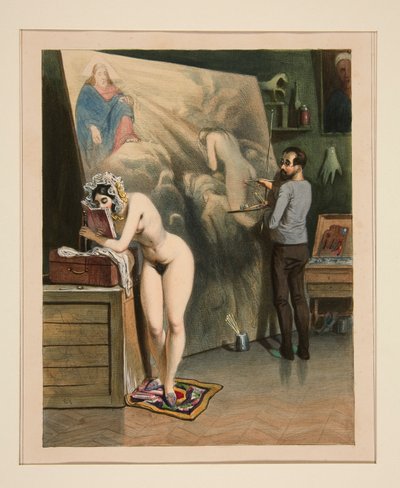 LA ESPOSA DEL PINTOR. de Paul Gavarni