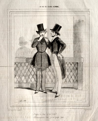 La vida de un joven, 1842 de Paul Gavarni