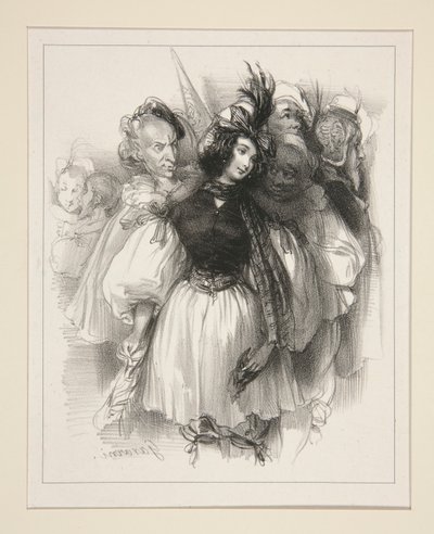 el baile de mascaras de Paul Gavarni