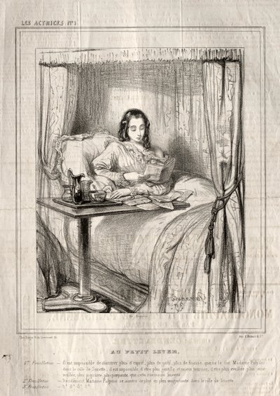 Las actrices: Al pequeño despertar... de Paul Gavarni