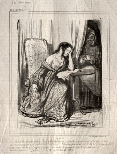Las Actrices: El Papel, 1843 de Paul Gavarni