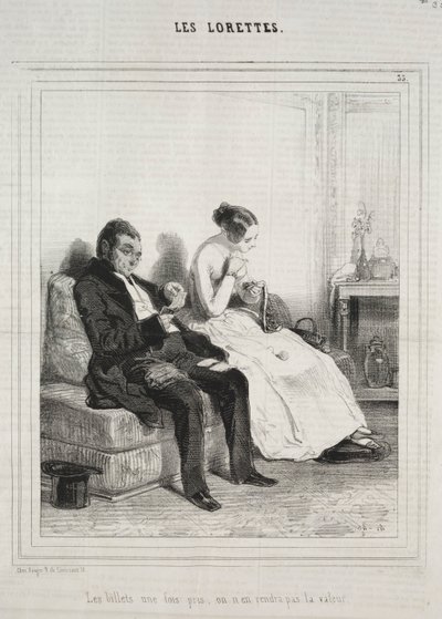 Les Lorettes, 1842 de Paul Gavarni