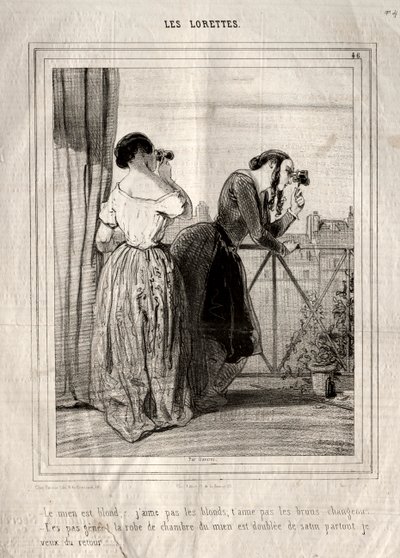 Les Lorettes, 1842 de Paul Gavarni