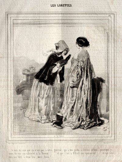 Les Lorettes, 1842 de Paul Gavarni