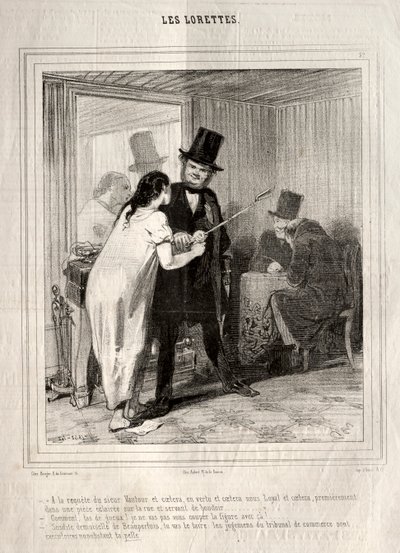 Les Lorettes, 1842 de Paul Gavarni