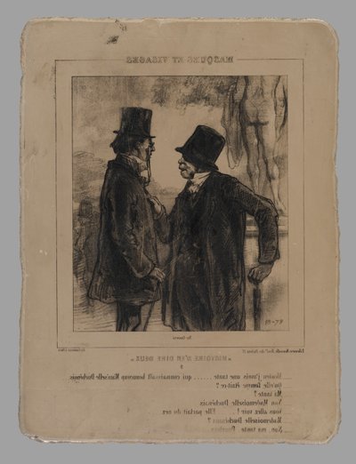 Piedra litográfica para Mosieu, j de Paul Gavarni