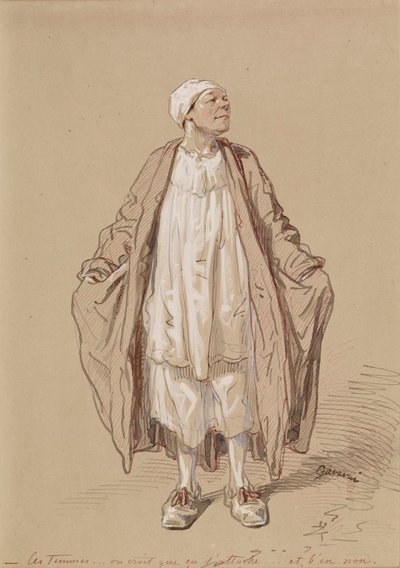 Hombre con traje de noche de Paul Gavarni
