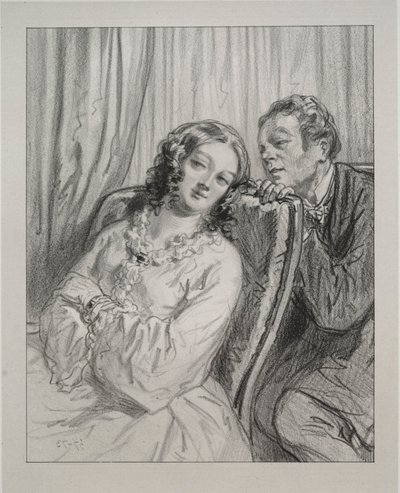 Masques et visages: Par-ci, par-la: Mame Beauminet, ta majesté..., 1857-58 de Paul Gavarni