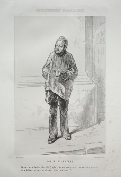 Papier à Lettres de Paul Gavarni