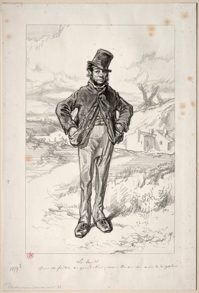 Fisionomías parisinas: El lunes, 1857-58 de Paul Gavarni