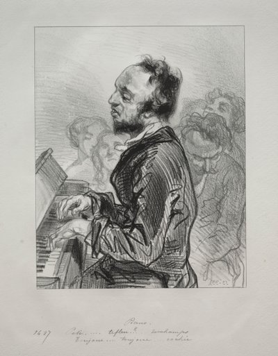 Piano, 1853 de Paul Gavarni