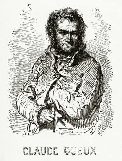 Retrato de Claude Gueux, 1834 de Paul Gavarni