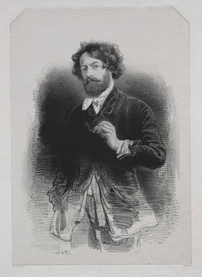 Autorretrato, 1842 de Paul Gavarni