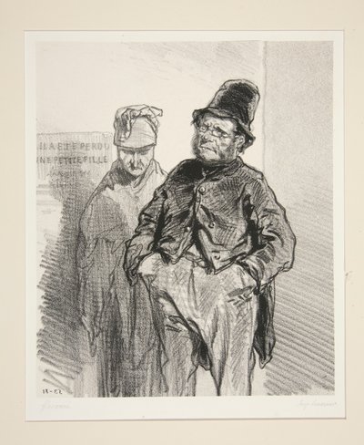 Sevigne y su esposa llevan a los niños (sic) al destete. de Paul Gavarni