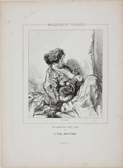 «The Baby in Saint-Giles», de «Masques et Visages» de Paul Gavarni