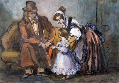 La familia feliz, 1847 de Paul Gavarni