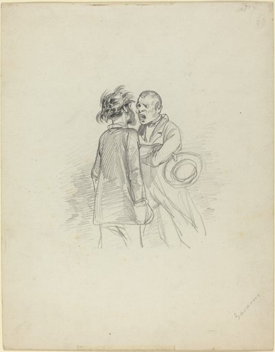 Dos hombres discutiendo de Paul Gavarni
