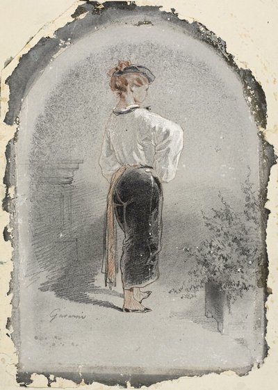 Mujer con traje español de Paul Gavarni