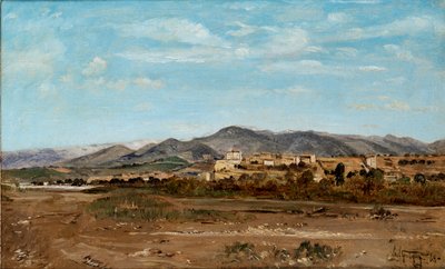 Pueblo de Lauris, en Vaucluse a orillas del río Durance, 1868 de Paul Guigou