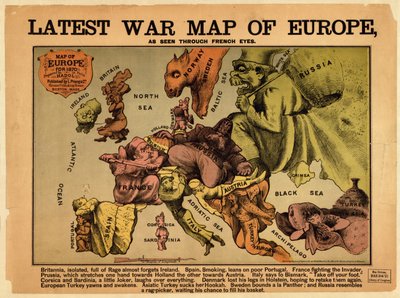 Último mapa de guerra de Europa: visto a través de los ojos franceses de Paul Hadol