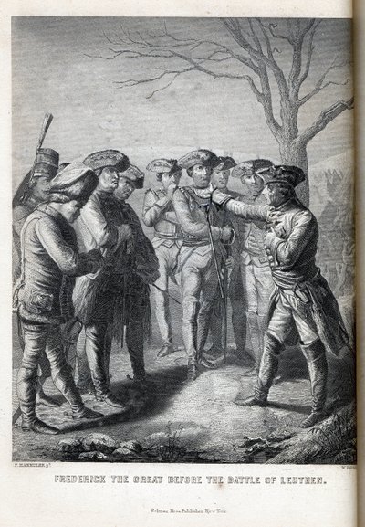 Federico el Grande antes de la Batalla de Leuthen de Paul Haendler