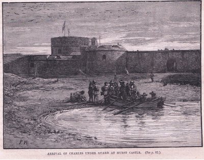 Llegada de Carlos I bajo custodia en el castillo de Hurst, 1648 de Paul Hardy