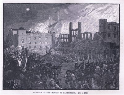Incendio de las Casas del Parlamento 1834 de Paul Hardy