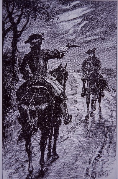 Dick Turpin encontrando al bandolero Tom King de Paul Hardy