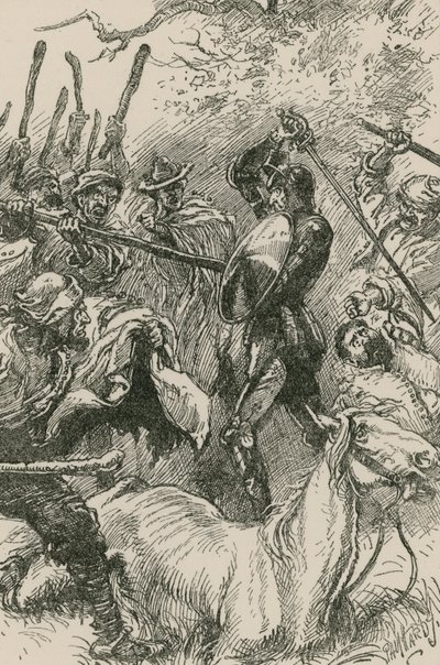 Los Yangueses, viéndose así rudamente tratados, se dirigieron a sus palancas y bastones de carga de Paul Hardy