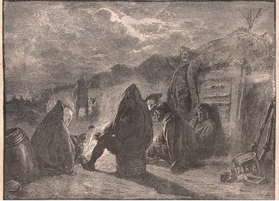 Washington en Valley Forge junto a la fogata de Paul Hardy