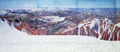 Vista panorámica de la cima del Pelvoux en el Macizo de los Ecrins, Alpes franceses de Paul Helbronner