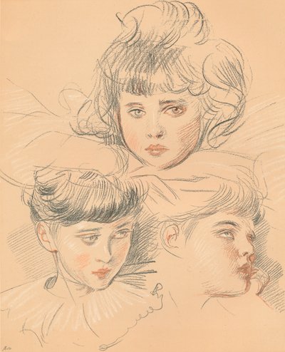 Boceto para un retrato de niños de Paul Helleu