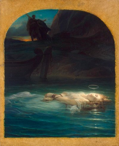 Mártir cristiano ahogado en el Tíber durante el reinado de Diocleciano, 1853 de Paul Delaroche