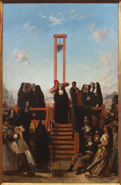Guillotina. Las Carmelitas de Compiègne, Primera mitad del siglo XIX de Paul Delaroche