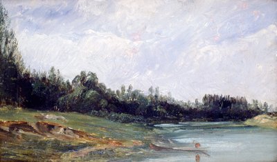 Paisaje al borde del agua, c1823-1869 de Paul Huet