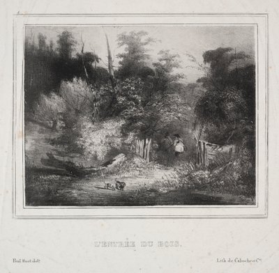 Paisajes: La entrada de un bosque de Paul Huet