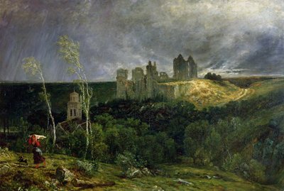 Las Ruinas del Castillo de Pierrefonds, 1861 de Paul Huet