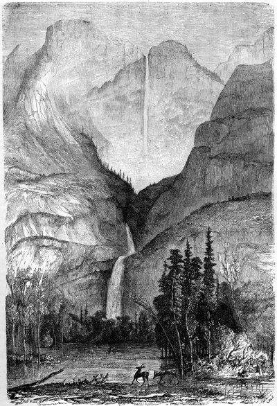 Cataratas de Yosemite, California, siglo XIX de Paul Huet