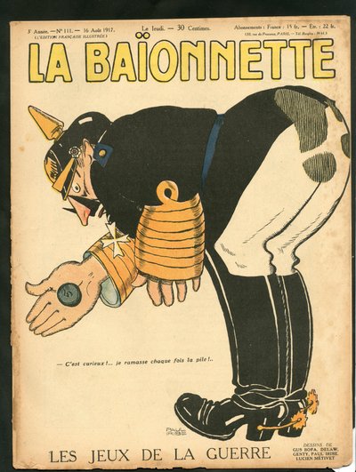 Portada de "La Baionnette", Satírico en Colores de Paul Iribe