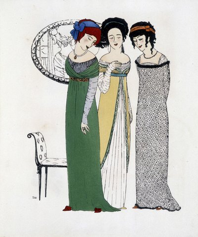 Creación de Paul Poiret de “Los vestidos de Paul Poiret”, dibujo por Paul Iribe. 1908 de Paul Iribe