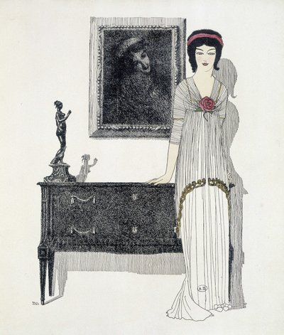 Creación de Paul Poiret de “Les Dresses de Paul Poiret”, dibujo de Paul Iribe. 1908 de Paul Iribe