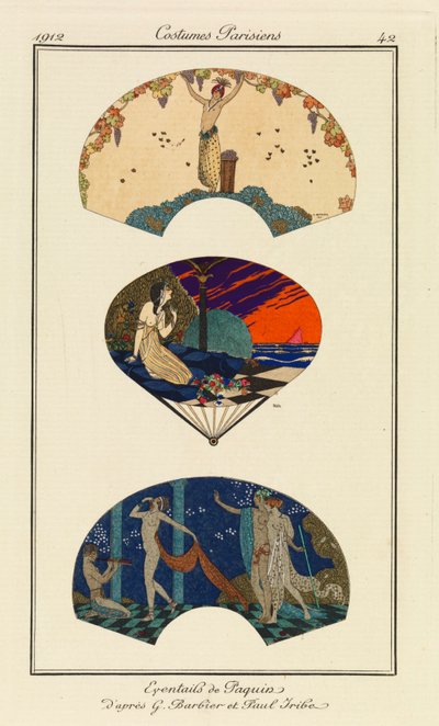Placa de "Costumes Parisiens de Paul Iribe