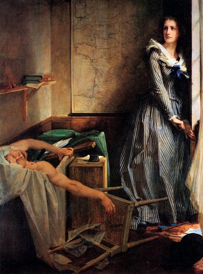 Charlotte Corday después del asesinato de Marat, 1861 de Paul Jacques Aimé Baudry