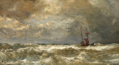 Rough Sea (óleo sobre lienzo) de Paul Jean Clays