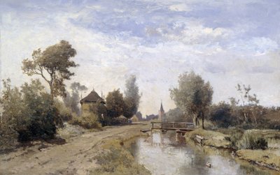 Paisaje cerca de Kortenhoef de Paul Joseph Constantin Gabriël (signed by artist)