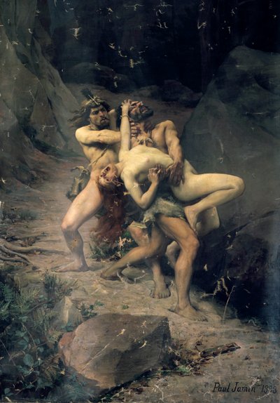 Una violación en la Edad de Piedra, 1888 de Paul Joseph Jamin